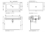 Раковина Flaminia Acquagrande 100 Recessed Basin 101х55 схема 3