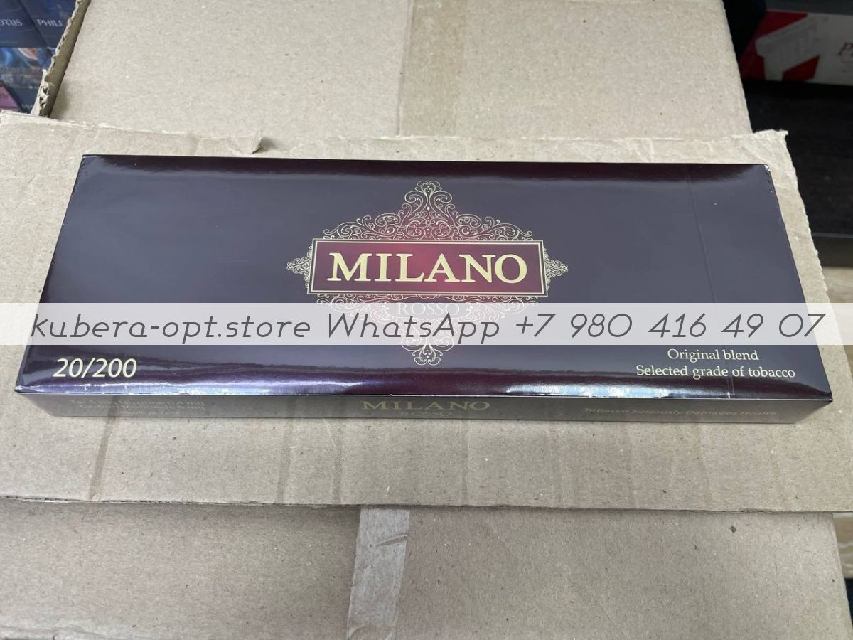 Milano Rosso Super Slims (Милано Россо Вишня супер слимс) от 1 коробки (50  блоков) купить в Москве России