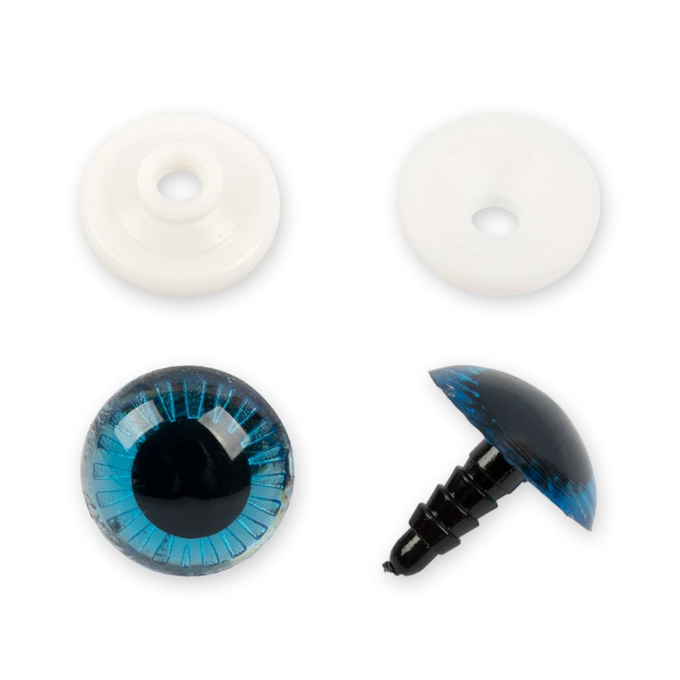 Глазки для игрушек HobbyBe пластик с фиксатором "С лучиками" 20 мм 1 пара Разные цвета (PGSL-20)