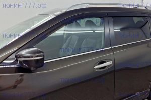 Ветровики 2D, темные 4шт на Ниссан X-Trail T32