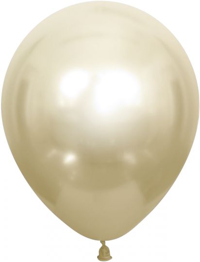 МИНИ Белое золото/Белый песок хром шар малый латексный с гелием