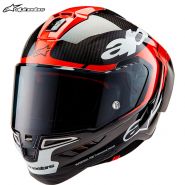 Мотошлем Alpinestars Supertech R10 Element, Черно-красно-белый