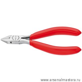 Кусачки боковые для электроники 115 мм (БОКОРЕЗЫ) округлая головка, обливные ручки KNIPEX KN-7721115N
