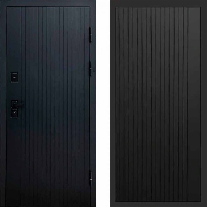 Входная дверь Termo-door Твист BLACK FLAT Черный Кварц