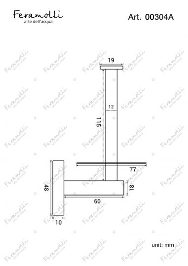 Бумагодержатель Feramolli BL304A, черный схема 2