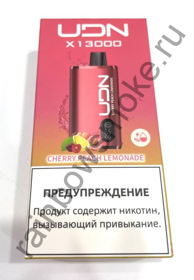 Электронная сигарета UDN X 13000 - Cherry Peach Lemonade (Вишня Персик Лимонад)