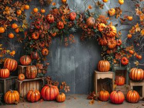 Фон стена "Autumn wall №17"