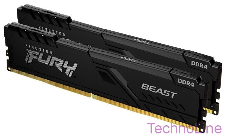 Модуль памяти DDR4 64Gb Kingston 3600 Fury Beast KF436C18BBK2/64 (2x32Gb Kit)