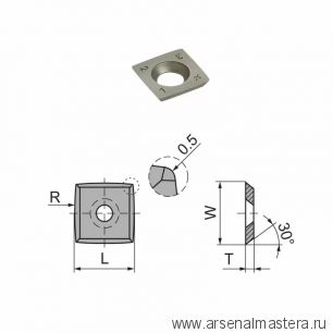 Новинка! Ножи поворотные 10 шт 15 x 15 x 2,5  R 115  R 05 KCR 08 для вала Helical CERATIZIT 82019711