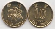 Гонконг 10 центов 1993-2017 UNC