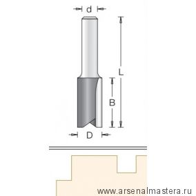 Фреза пазовая 10.0 x 25.0 x 69 x 12 DIMAR 1070319