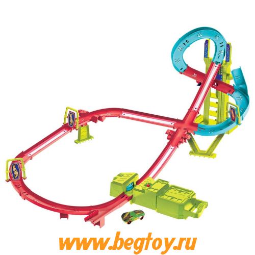 MATTEL HOT WHEELS HPC07 neon гоночный трек