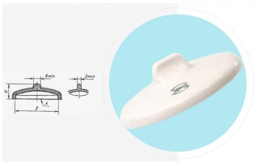 Крышка к тиглю № 1, 20/13 мм, фарфор