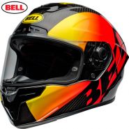 Шлем Bell Race Star DLX Flex Offset, Черно-красно-желтый