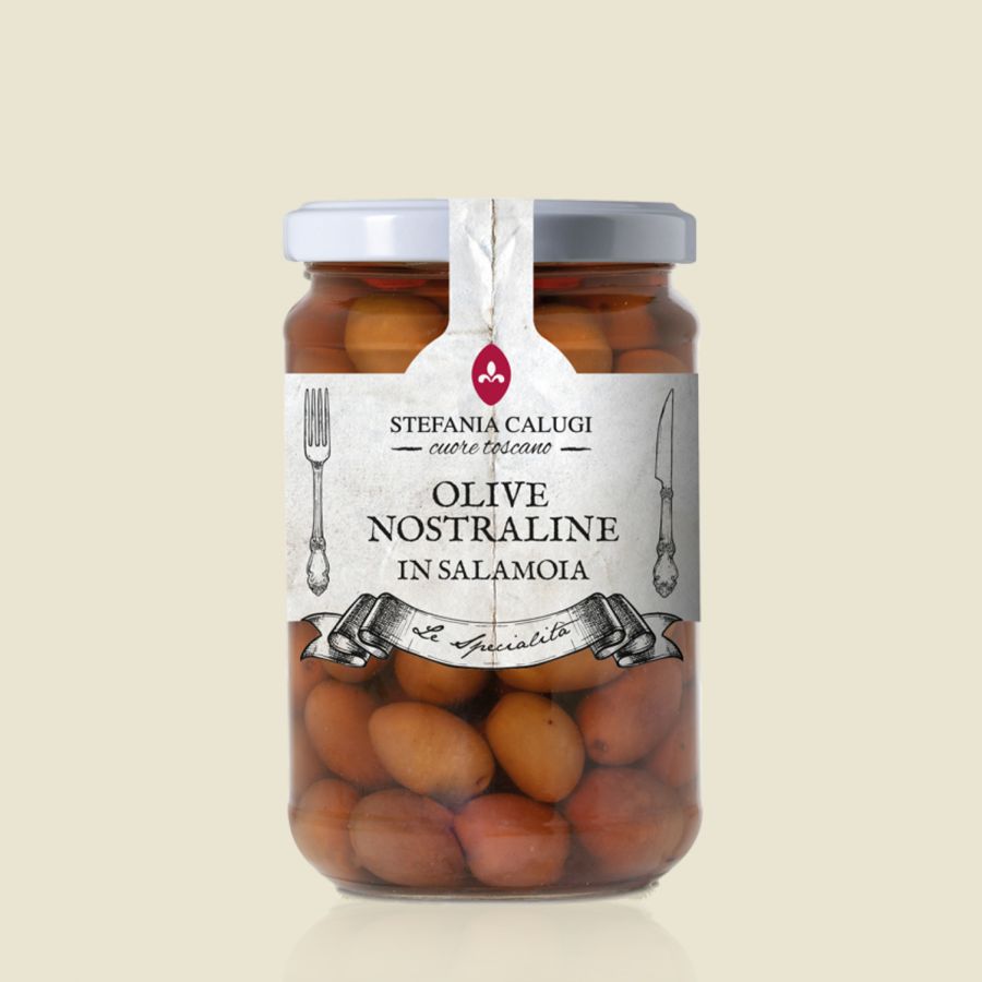 Оливки леччино в масле с трюфелем 170 г, Olive leccino in olio al tartufo Stefania Calugi, 170 g