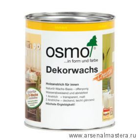 Цветное масло интенсив Osmo 3169 Чёрное 0,75 л Dekorwachs Intensive Tone для внутренних работ Osmo-3169-0,75 10100453