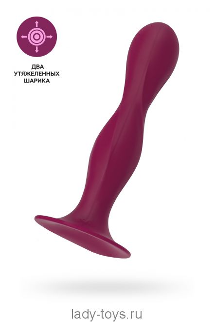 Фаллоимитатор Satisfyer Double Ball-R, силикон, красный, 18 см