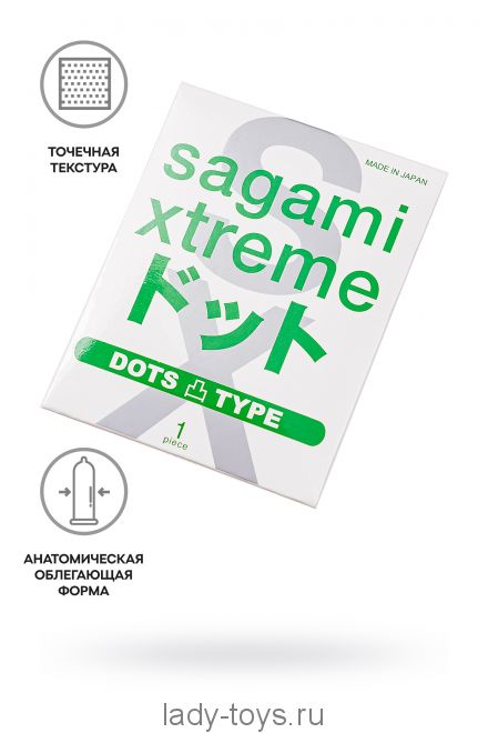 Презервативы Sagami, xtreme, type-e, латекс, 18,5 см, 5,2 см, 1 шт.