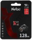 Карта памяти micro SDXC 128GB Netac  P500  Extreme Pro  Class 10 UHS-I A1 V30 (100 Mb/s) без адаптера