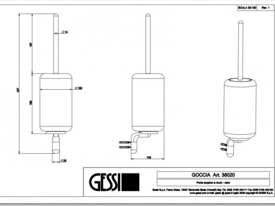 Gessi Goccia Ёршик 38020 ФОТО