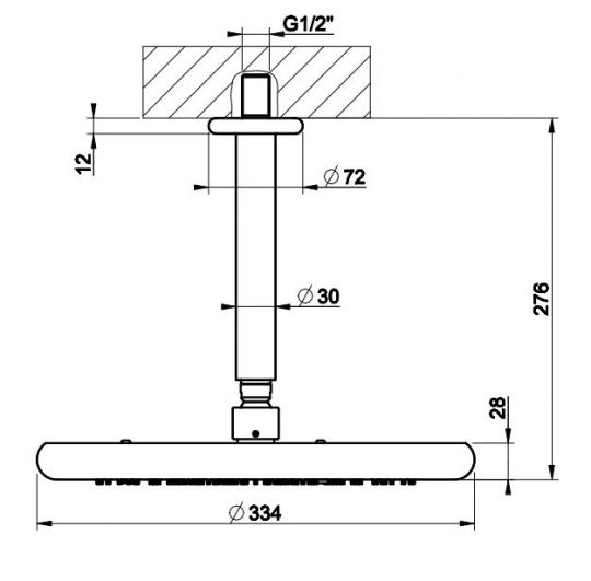 Тропический душ Gessi Goccia 33766 33,4х33,4 ФОТО