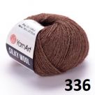 фото Пряжа Silky Wool YarnArt 336 коричневый