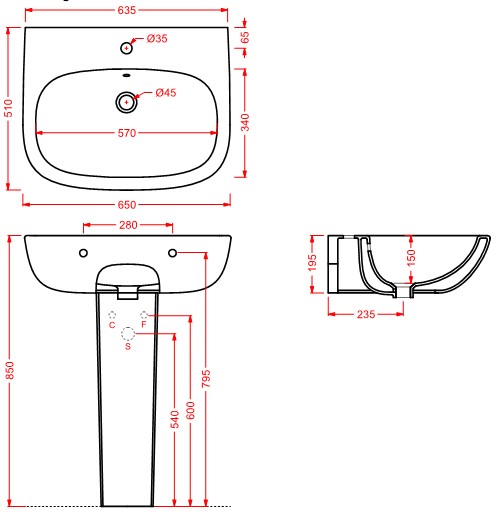 Раковина Artceram Ten TEL001 65х51 ФОТО