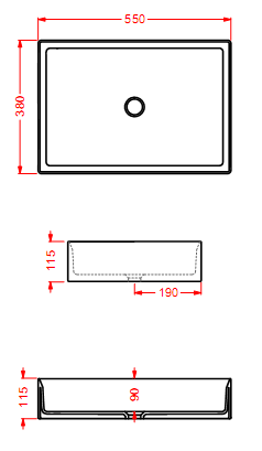 Раковина Artceram Scalino SCL002 55х38 ФОТО