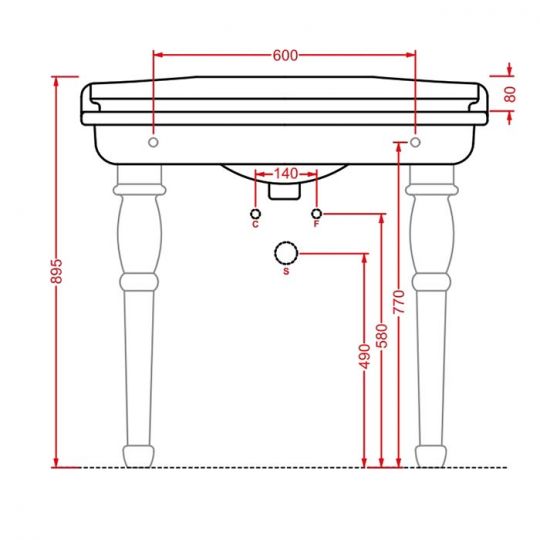 Ножки Artceram Hermitage для раковины (2 шт.) керамика HEC003 схема 2