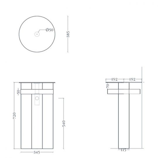 Раковина накладная Artceram Breraх43х15 см BRL003 ФОТО