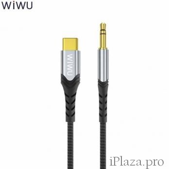 Аудиокабель AUX 3,5mm - Type-C WiWU YP03 Cable Black