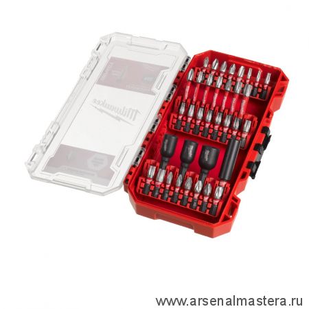 Новинка! Набор ударных бит 35 предметов SHOCKWAVE GEN III в кейсе Milwaukee 4932492003