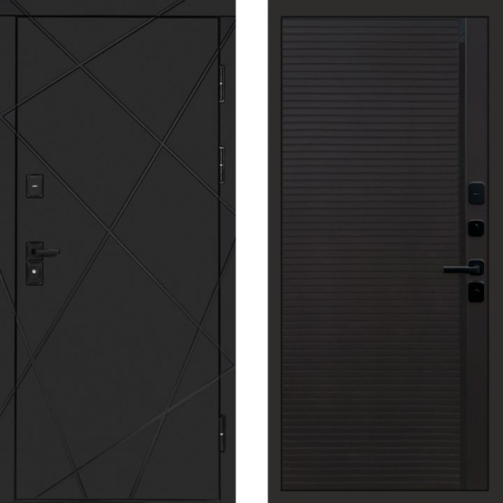 Входная дверь Termo-door Лучи Блэк Porte black