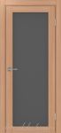 Межкомнатная дверь ТУРИН 501.2 ЭКО-шпон Ясень тёмный. стекло - Графит матовое