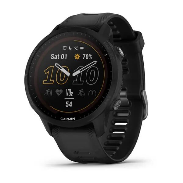 Умные часы Garmin FORERUNNER 955 Solar с черым ремешком