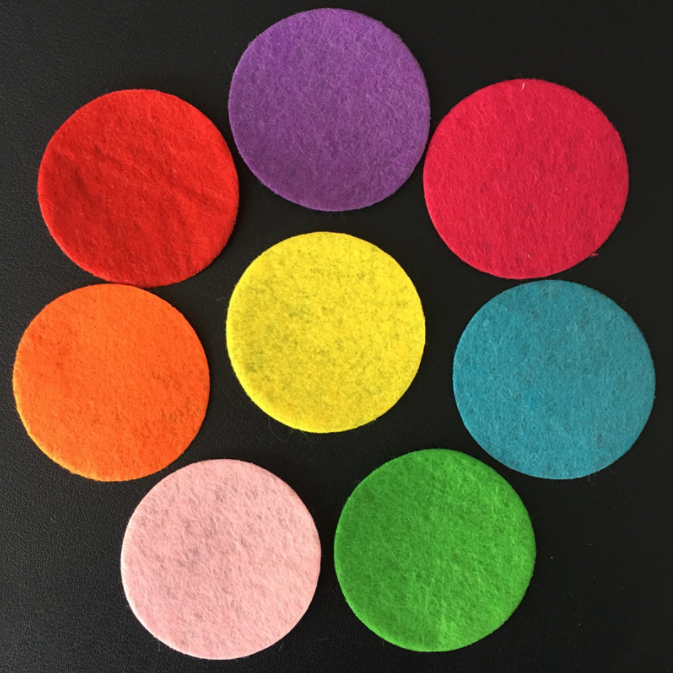 Кружки из фетра заготовки для декора Разноцветные набор 50 штук одного размера в уп. Разные размеры (МТ-0955-0734)