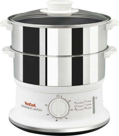 Пароварка Tefal VC1451, белый/серебряный