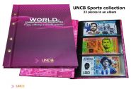 Набор памятных банкнот 33шт — UNCB Sport. Лучшие мировые моменты спорта. Limited Edition + альбом Oz ЯМ