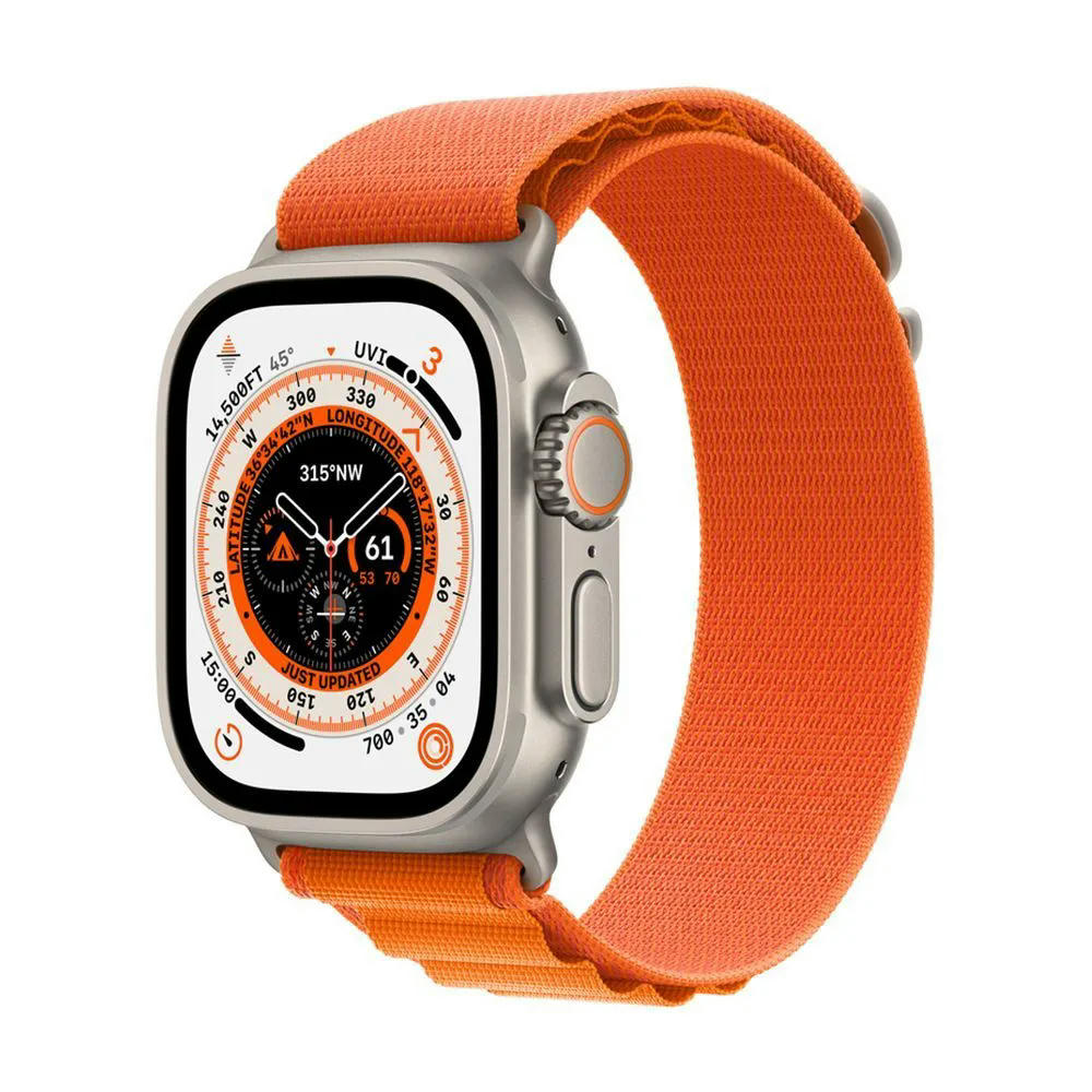 Apple Watch Ultra 49 mm (GPS+Cellular) Titanium Case Orange Alpine Loop (M) (MQEU3/MQFJ3/MQFL3/MQEU3)