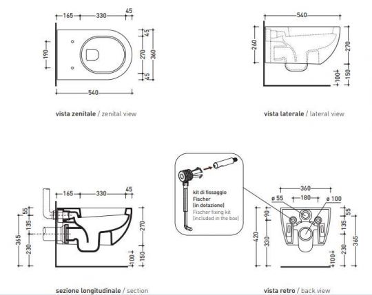 Унитаз Flaminia App Wall Hung WC AP118G ФОТО