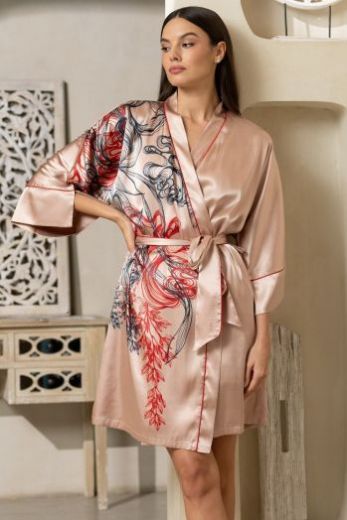 Халат-кимоно женский MIA-AMORE Muse 7393, пудровый