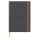 Книжка зап.Clairefontaine Rhodiarama А5+ 80л.точка мягк.обл.Titanium Темно-серый 90г/м2 117479C