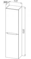 Шкаф подвесной, левосторонний BelBagno ETNA-1500-2A-SC-RC-P-L схема 3