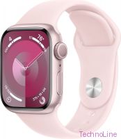Умные часы Apple Watch Series 9 41 мм Aluminium Case GPS, Pink/Light Pink Sport Band