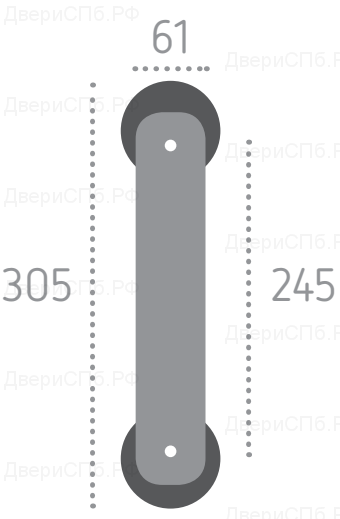 Скоба 730 Gemini Полированная латунь