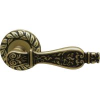 Дверная ручка на розетке 465 60 мм Siracusa Старинная латунь